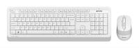 Клавиатура + мышь A4Tech Fstyler FG1010S клав:белый/серый мышь:белый/серый USB беспроводная Multimedia (FG1010S WHITE)
