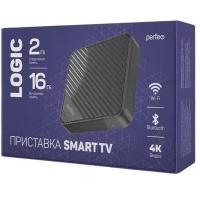 Perfeo SMART TV BOX приставка "LOGIC 2/16",Allwinner H313,Android 10, 2Gb/16Gb,Пульт Bluetooth