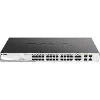D-Link DGS-1210-28MP/F4A Управляемый L2 коммутатор с 24 портами 10/100/1000Base-T и 4 комбо-портами 100/1000Base-T/SFP (24 порта PoE 802.3af/at, PoE-бюджет 370 Вт)