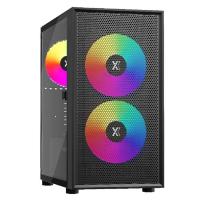 XASTRA Корпус A305M 3ARGB Black mATX/Mesh/ tempered glass / 2x140mm + 1x120mm ARGB PWM fans/ Door/  A305M-2FC14A-1FC12A-D