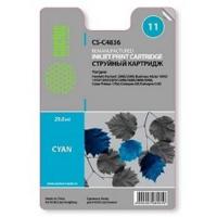 Картридж струйный Cactus CS-C4836 №11 голубой (29мл) для HP BIJ 1000/1100/1200/2200/2300/2600/2800 с чипом