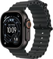 Смарт-часы Apple Watch Ultra 3 2025 A3281 49мм OLED корп.черный титан Ocean band рем.черный разм.брасл.:130-210мм (MF0J4LW/A)
