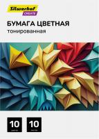Бумага цветная Silwerhof тонир. 10л. 10цв. A4 CREATE 80г/м2 папка