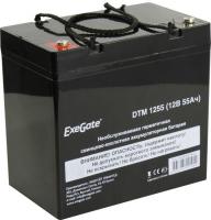 Exegate EX285667RUS Аккумуляторная батарея DTM 1255 (12V 55Ah, под болт М6)