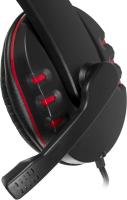 Наушники с микрофоном Оклик HS-L380G ABADDON черный/красный 1.8м мониторные оголовье (1100404)