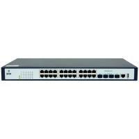 SNR SNR-S2989G-24TX-UPS Управляемый коммутатор уровня 2+, 24 порта 10/100/1000Base-T, 4 порта 1/10G SFP+, VSF HA, встроенный БП ~220V AC, разъем для АКБ 12V с возможностью заряда