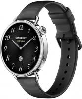 Смарт-часы Xiaomi Watch S4 41мм 1.32" AMOLED корп.серебристый рем.черный разм.брасл.:120-190 мм (BHR07VRGL)
