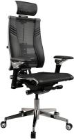 Кресло руководителя эргономичное Метта Yoga Spine Triumph B2 (Черный CC.50.15.13A) Infinity Easy Clean экокожа/сетка с подголов. крестов. алюминий хром