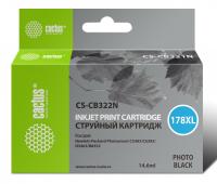 Картридж струйный Cactus CS-CB322N(CS-CB322) №178XL фото черный (14.6мл) для HP PS B8553/C5383/C6383/D5463 с чипом