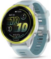 Смарт-часы Garmin Forerunner 570 47мм 1.4" AMOLED корп.золото белое рем.бирюзовый разм.брасл.:135-205мм (010-02971-01)