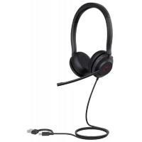 Проводная гарнитура Yealink UH35 Dual UC USB-C/A Дуо, HD звук, шумоподавление, LED-индикатор, USB-C/A (UH35 Dual UC USB-C/A)