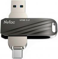 Флеш Диск Netac 64GB US1 NT03US11C-064G-32BK USB3.2 черный/серебристый