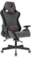 Кресло игровое A4Tech Bloody GC-580 серый/черный искусственная замша с подголов. крестов.