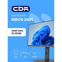 CBR AiO-MDCR-2401 23.8" FHD IPS (i3-1215U(1.2GHz) / 8Gb DDR4 3200MHz (2slot) / 256Gb SSD PCIe /Intel UHD Graphics / RJ45 / Windows 11 Pro )
