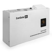 Exegate EX291742RUS Стабилизатор напряжения ExeGate Master AV-8000 (8000ВА, 140-260В, цветной дисплей, 220В±8%, КПД 98%, 5 уровней защиты, задержка, усиленный метал.корпус, клем.колодка+евророзетка, R