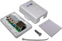 Розетка Lanmaster TWT-SM1-45/S6-WH настен.RJ45 1 кат.6 STP бел.