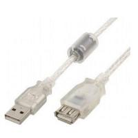 Cablexpert Кабель удлинитель USB2.0 Pro, AM/AF, 0,75м, экран, 2 феррит.кольца, прозрачный (CCF-USB2-AMAF-TR-0.75M)
