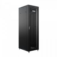 NTSS Шкаф напольный универсальный серверный NTSS R 22U 600х800мм, 4 профиля 19, двери перфорированная и перфорированная, боковые стенки съемные, регулируемые опоры, разобранный, черный RAL 9005 NTSS-R