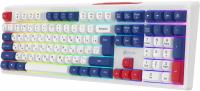 Клавиатура Оклик 725G белый/красный USB Multimedia for gamer LED (2070294) кабель 1.8м