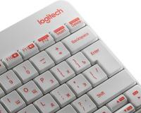 Клавиатура + мышь Logitech MK240 клав:белый/красный мышь:белый/красный USB беспроводная slim Multimedia (920-008160)