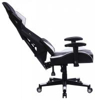 Кресло игровое Cactus CS-CHR-090BLW черный/белый экокожа/сетка крестов. нейлон