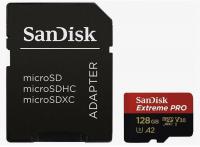 Micro SecureDigital 128GB SanDisk Extreme Pro microSD UHS I Card 128GB for 4K Video on Smartphones, Action Cams & Drones 200MB/s Read, 90MB/s Write, Lifetime Warranty [SDSQXCD-128G-GN6MA]