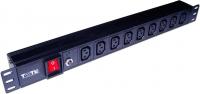 Блок распределения питания Lanmaster TWT-PDU19-10A9C3 гор.размещ. 9xC13 базовые 10A без вилки