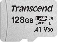 Micro SecureDigital 128Gb Transcend Class 10 TS128GUSD300S {MicroSDXC Class 10 UHS-I U3}