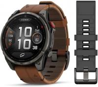 Смарт-часы Garmin Fenix 8 Pro 47мм 1.4" AMOLED корп.серый рем.песочный разм.брасл.:132-215мм (010-03198-40)