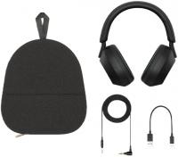 Гарнитура мониторные Sony WH-1000XM5 1.2м черный беспроводные bluetooth оголовье (WH-1000XM5/B)