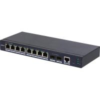 DAHUA DH-SG4010-2F 10-портовый управляемый коммутатор, уровень L2, 8xRJ45 1Gb, 2xSFP 1Gb uplink, коммутация 20 Гбит/с, MAC-таблица 8К, металл