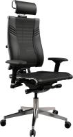 Кресло руководителя эргономичное Метта Yoga 4DT B2-15D - YM93+Infinity+carbon черный сетка/кожа с подголов. крестов. алюминий хром