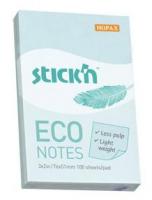 Блок самоклеящийся бумажный Stick`n ECO 21743 51x76мм 100лист. 60г/м2 пастель голубой