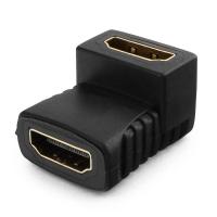 Gembird Переходник HDMI-HDMI  19F/19F, угловой, золотые разъемы, пакет [A-HDMI-FFL]