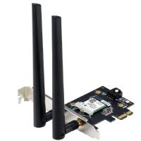 ASUS PCE-BE6500 Беспроводной трехдиапазонный PCI Express адаптер BE6500 + Bluetooth 5.4, внешняя съемная антенна, Wi-Fi 7 (be)