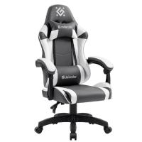 Игровое кресло Fortune Серый/белый,класс 4,PU DEFENDER