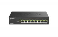 Коммутатор D-Link DMS-108P/A1A 8x2.5Гбит/с 8PoE 230W неуправляемый