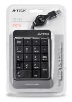 Числовой блок A4Tech FK13 серый USB slim для ноутбука (FK13 USB ( GREY)) кабель 0.7м