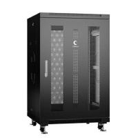 Шкаф коммутационный Cabeus ND-05C-18U60/100-BK напольный 18U 600x1000мм пер.дв.перфор. задн.дв.перфор. направл.под закл.гайки 50кг