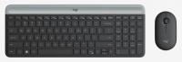 Клавиатура + мышь Logitech MK470 клав:графитовый/светло-серый мышь:графитовый USB беспроводная slim (920-009180)