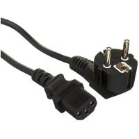 Exegate EX297778RUS Кабель питания Power PC-1P (Евровилка угловая Schuko->C13, VDE-250V-3*0.5mm2, медь, черный, 6A, 1м)