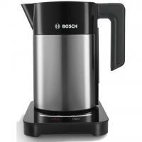 Чайник электрический Bosch TWK7203 1.7л. 2200Вт черный/серебристый корпус: металл/пластик