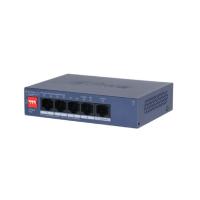 DAHUA DH-CS4005-4ET1GT-36 4-портовый PoE коммутатор управляемый 4 RJ45 10/100Мбит/с (PoE/PoE+), 1 RJ45 10/100/1000Мбит/с (uplink);  до 40Вт