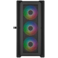 Powercase Alisio Micro X4B V2, Tempered Glass, 4х 120mm ARGB fans, ARGB HUB, чёрный, mATX  (CAMCXB-A4)
