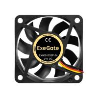 Exegate EX297075RUS Вентилятор 24В DC ExeGate EX06015S3P-24 (60x60x15 мм, Sleeve bearing (подшипник скольжения), 3pin, 4800RMP, 34,1dBA)