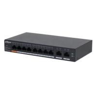 DAHUA DH-CS4010-8GT-60 8-портовый гигабитный PoE облачный коммутатор; 8xRJ45 1G (PoE/PoE+/Hi-PoE/), 2xRJ45 1G (uplink); суммарно до 60Вт; PoE watchdog, до 250м; питание: 53VDC;