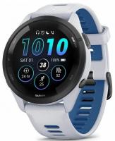 Смарт-часы Garmin Forerunner 265 33мм 1.3" AMOLED корп.черный/белый рем.белый (010-02810-11)