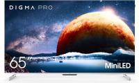 Телевизор QLED Digma Pro 65" Mini LED 65Q Google TV Frameless серебристый/серебристый 4K Ultra HD 144Hz DVB-T DVB-T2 DVB-C DVB-S DVB-S2 USB WiFi Smart TV