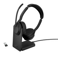 Наушники с микрофоном Jabra Evolve2 55 Link380а MS Stereo Stand черный накладные BT оголовье (25599-999-989)