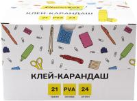 Клей-карандаш Silwerhof Eco 21гр ПВА дисплей картонный